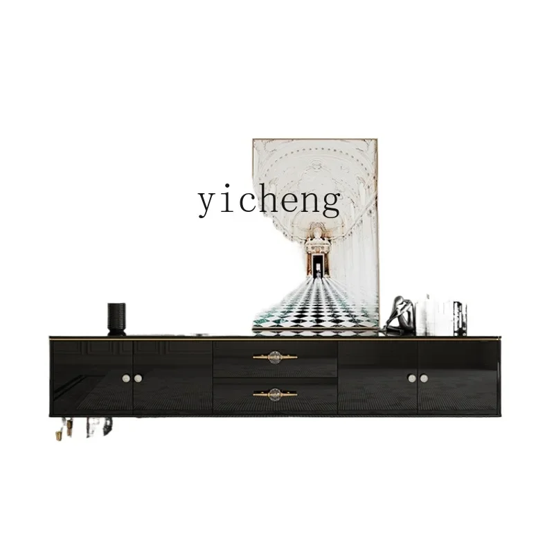 ZK TV cabinet light luxury high-end small apartment modern simple living room home coffee table TV cabinet combination