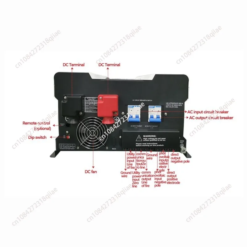 High-power off-grid inverter 6000W photovoltaic inverter, inverse control integrated machine built-in mppt controller 60A