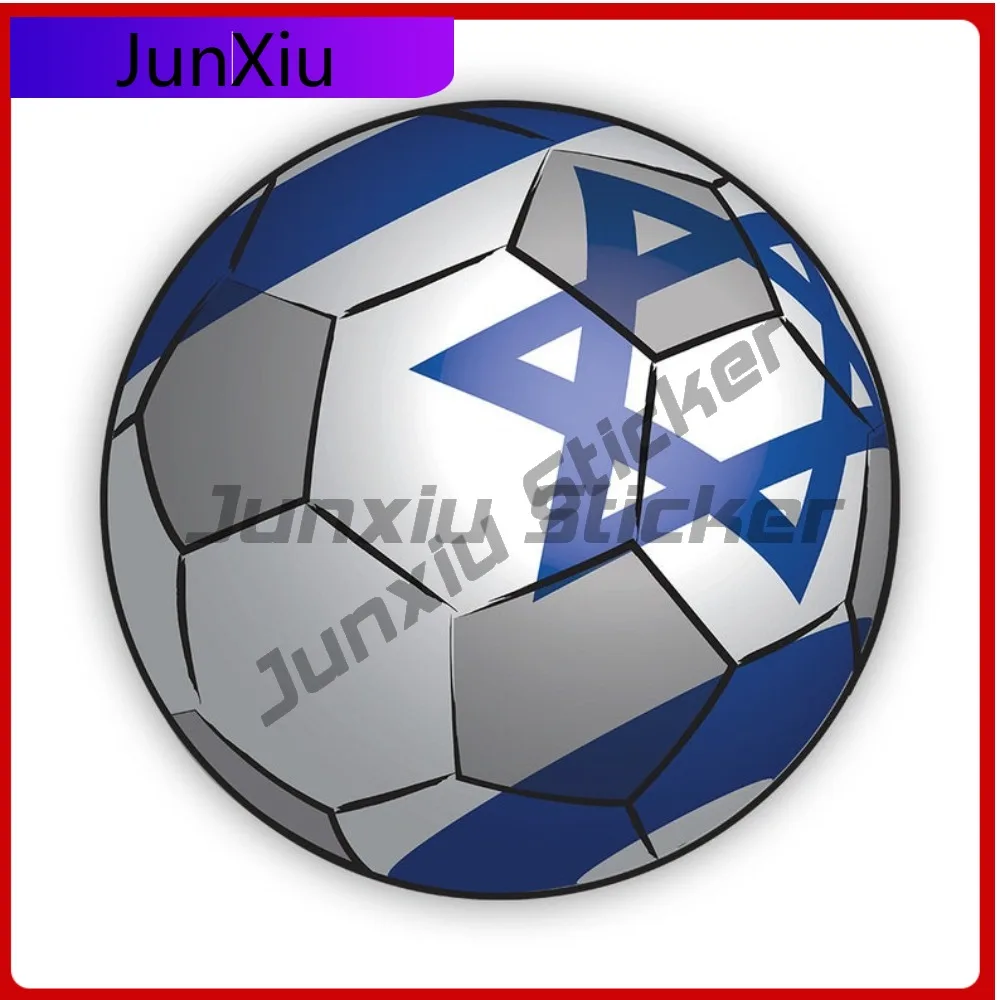 

Israel Football Sticker Sun Resistant Waterproof Cool For Bumper Truck Laptop Removable Self Adhesive Decor Vintage Sport