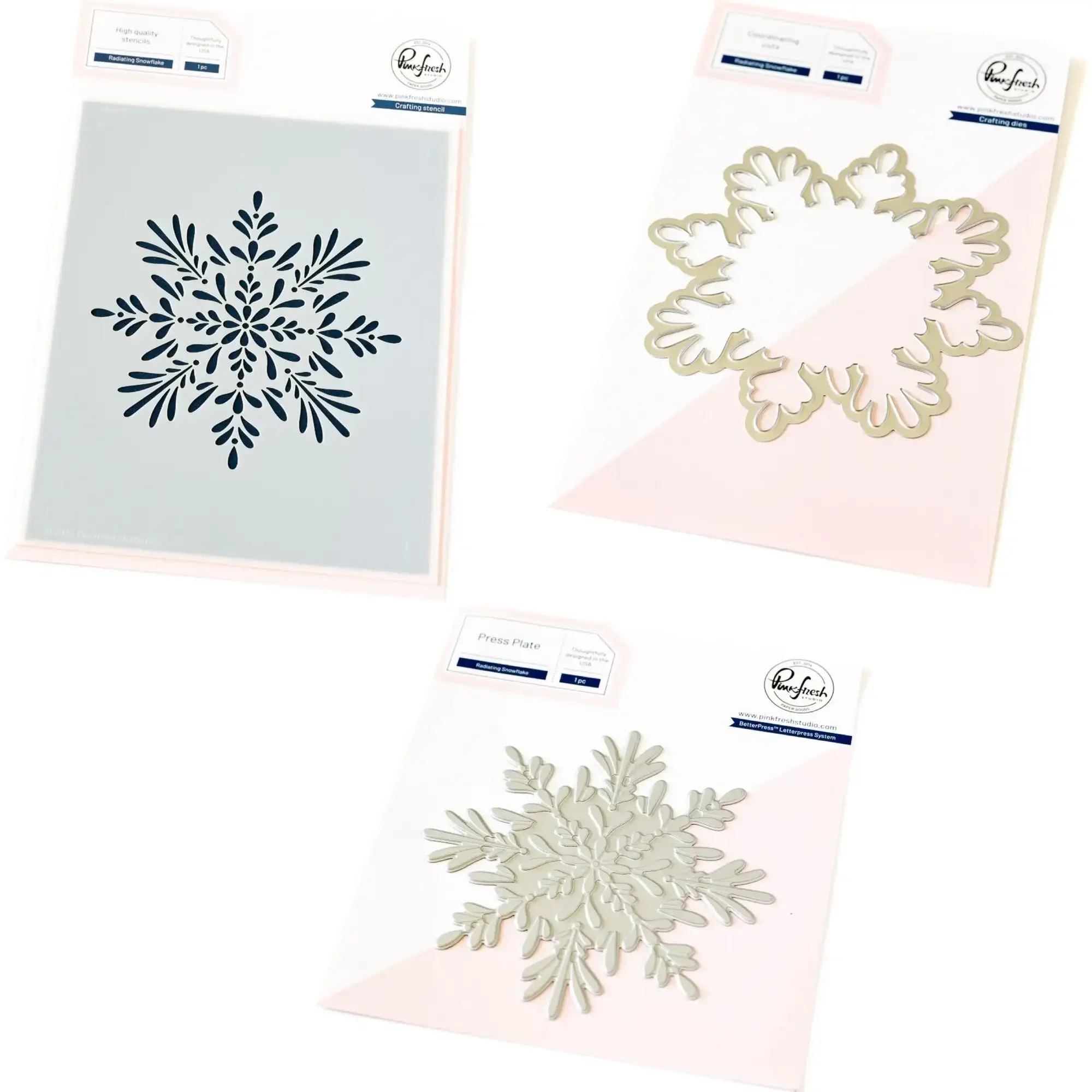 Christmas Radiating Snowflake Metal Cutting Dies Stencil Hot foil DIY Scrapbook Handcraft Card Craft Template Decoration