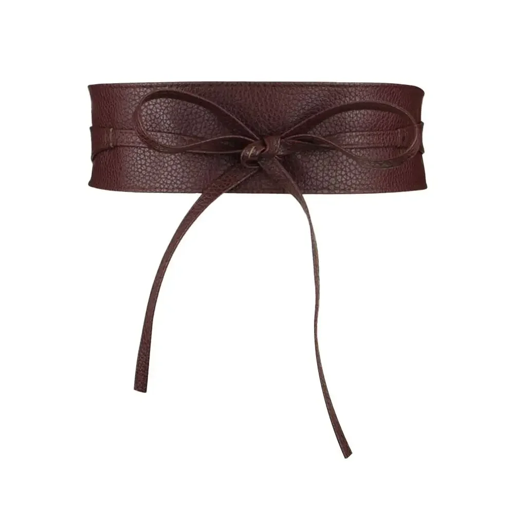 Cintura in pelle slim fit con fiocco di lusso Abito da donna Cummerbands Cintura larga con corsetto