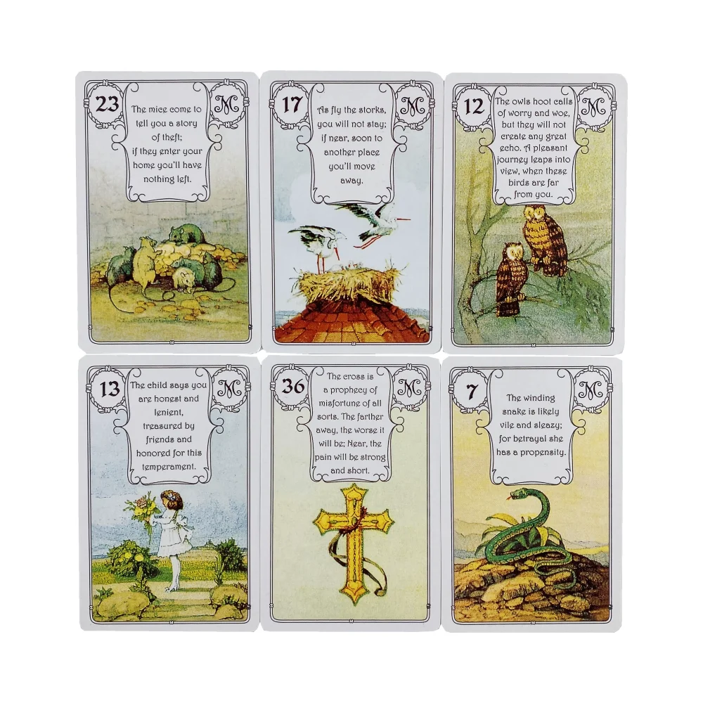 Urania Lenormand Cards A 34 English Fate Divination Deck Borad Games With Paper Guidebook