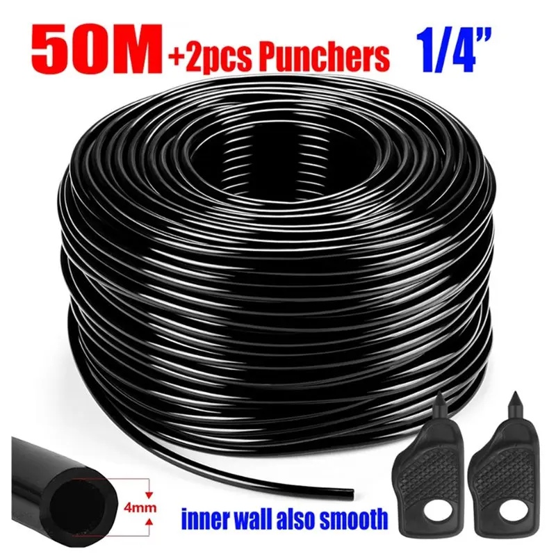A25F-Garden Watering 4/7Mm Hose PVC Micro Pipe 1/4'' Tubing Drip Irrigation System Sprinkler For Greenhouse Bonsai Flowers