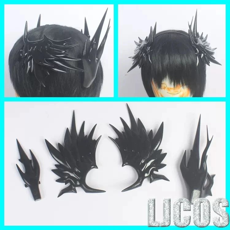 Anime Arknights Logos Wings Hair Clip Cosplay Costume Headdress Headband Barrettes Hair Accessories