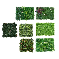 Artificial Lawn Plant Grass Wall Backdrop Flowers Artificial Green Grass Wedding Hedges Panel Fence Greenery Decor Simulated Law