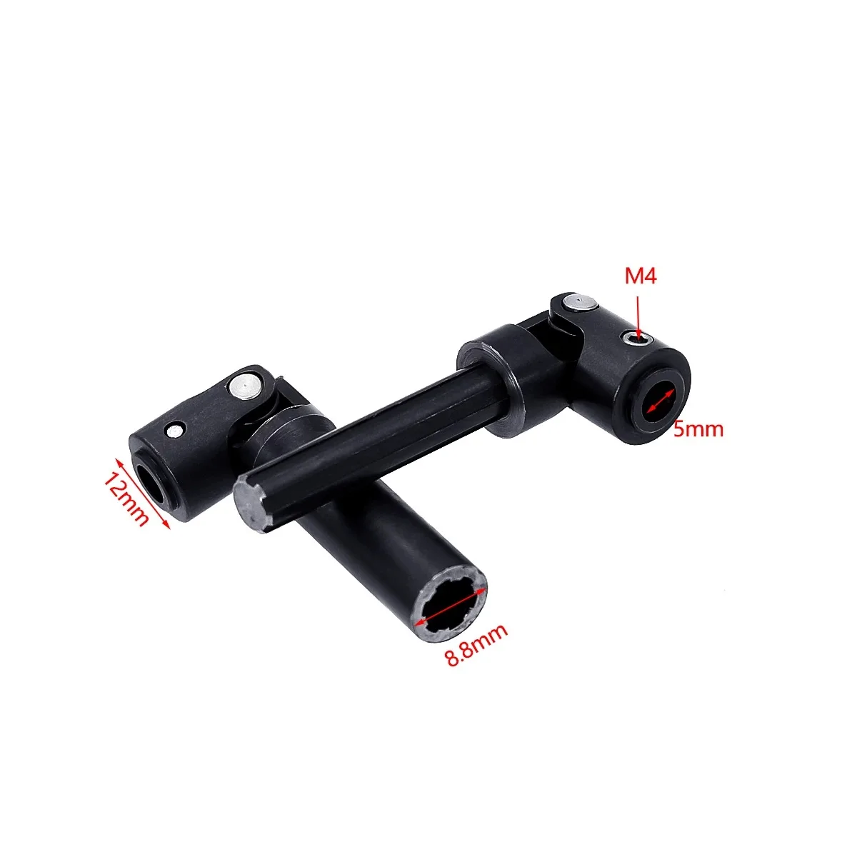 Metal Universal Joint Spline Transmission Shaft For Axial SCX10 TRX4 Ghost Capra RC Simulation Climbing Model Car Upgrade Parts