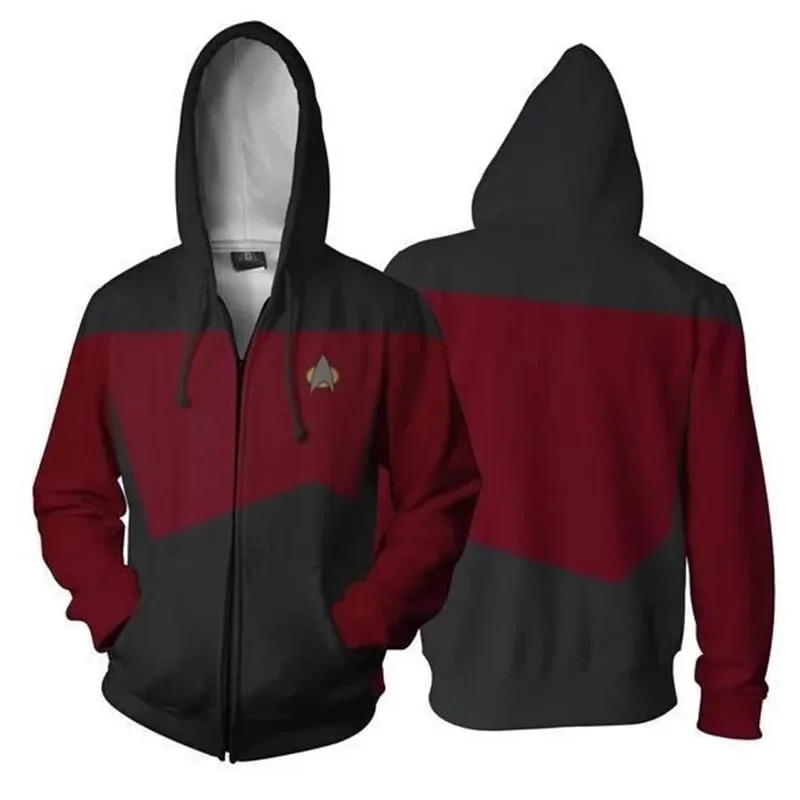 Star Voyager Trek Hoodies 3D Print Men Hoodie Hoody Man Hip Hop Casual Coat Sweatshirts with Zipper