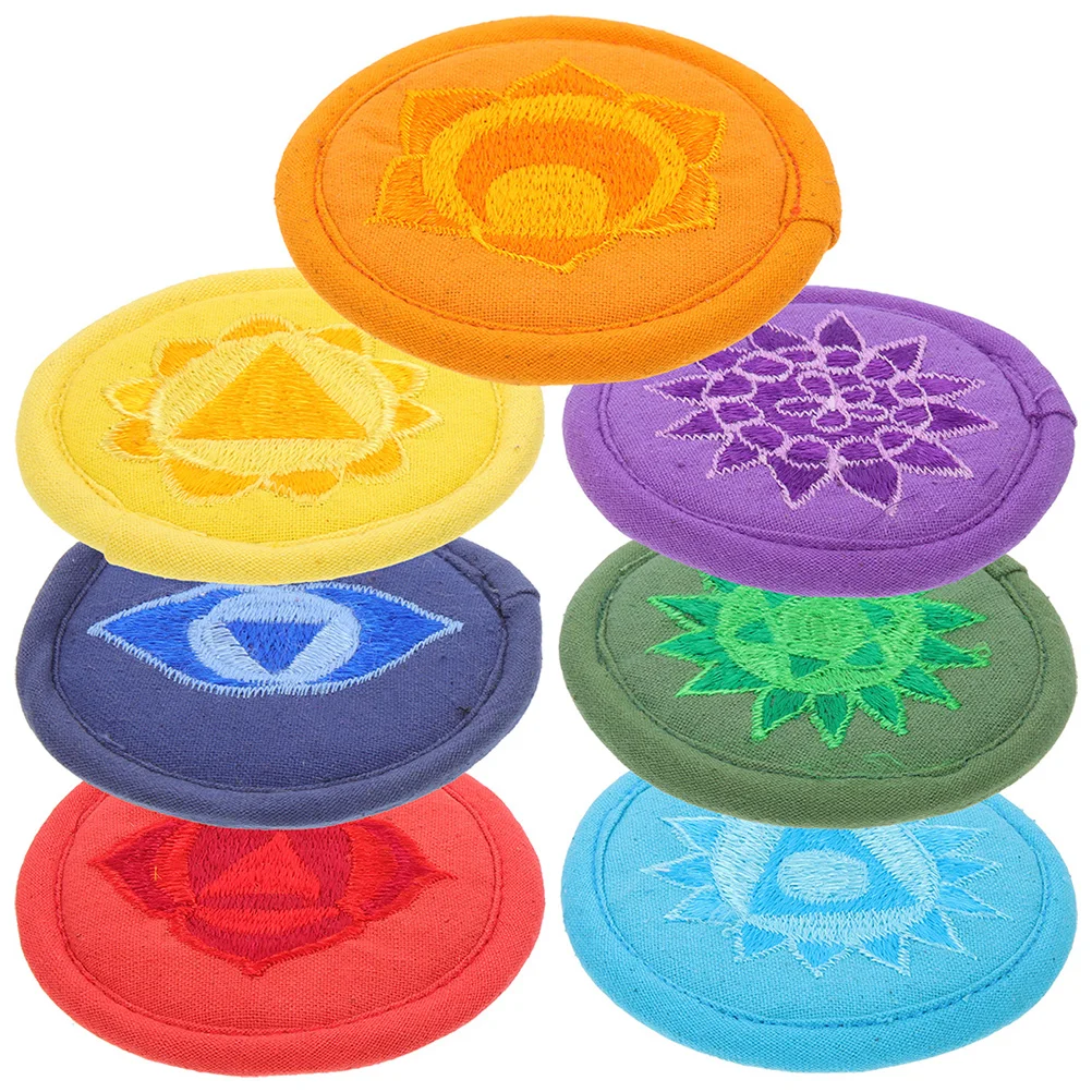 

7 Pcs Bowl Bottom Mat Prayer Cushion Ring Supplies Pad Tibetan Singing Polyester Holder for Sound