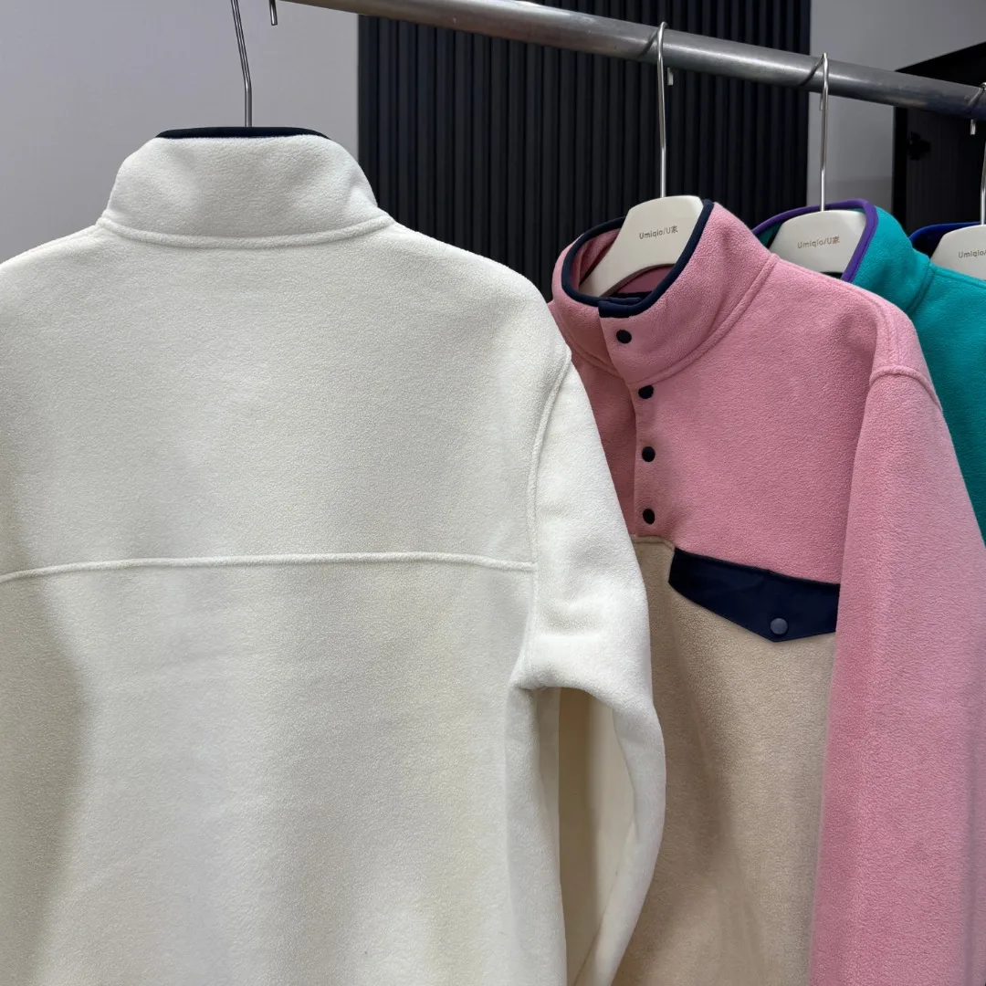 2026 Outdoor-Radsport- und Wanderjacke für Paare mit Farblich Abgestimmtem Patchwork-Design, Stehkragen und Fleece-Futter – Detail 16