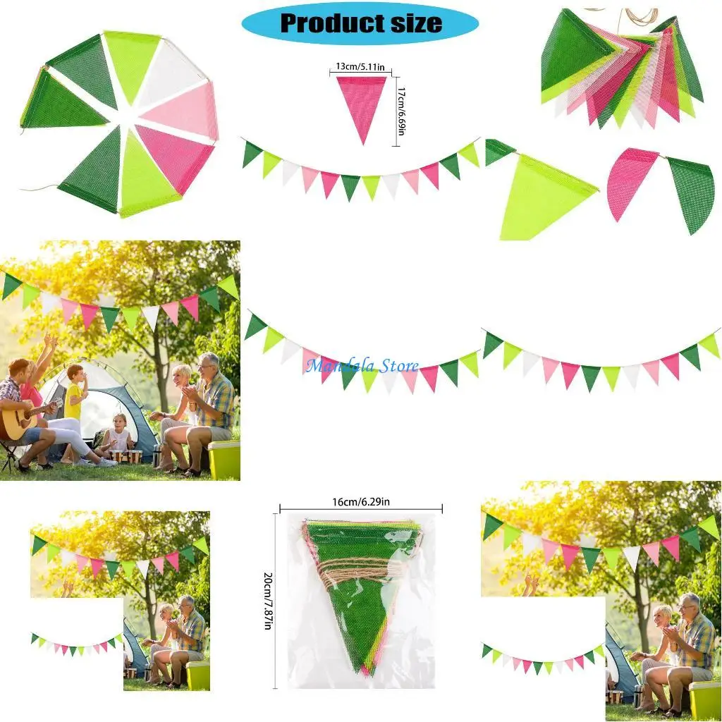 

U2JC Sustainable Materials Holiday Banners Multipurpose Triangle Flags For Festival