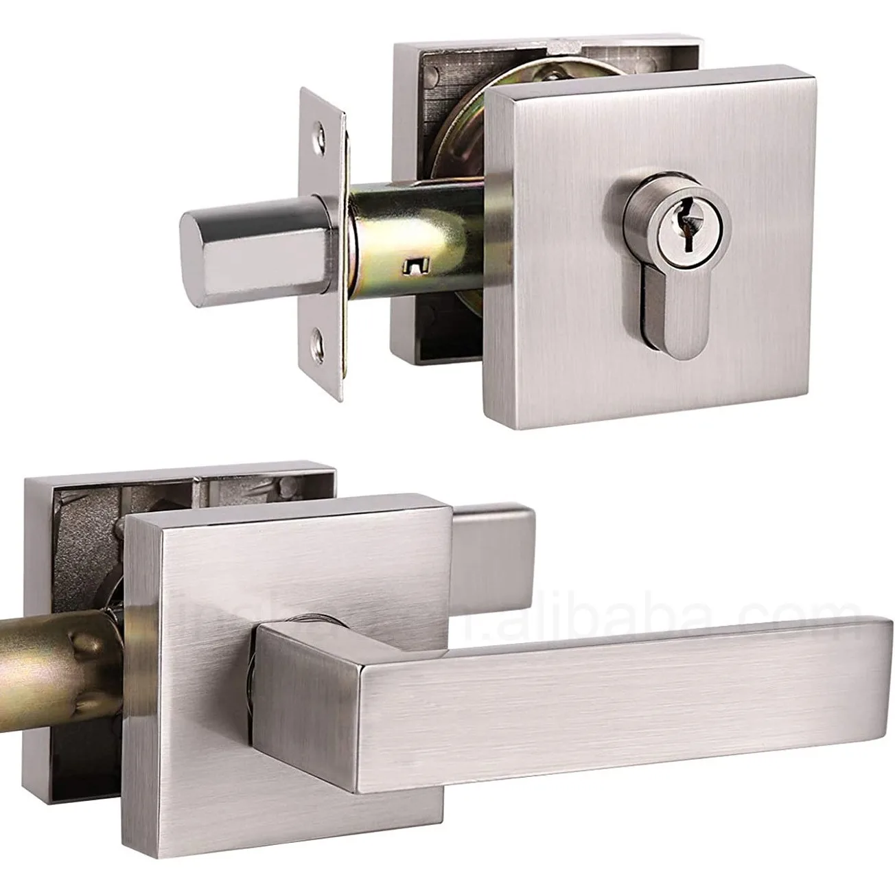 

Дверная ручка из цинкового сплава, набор внутренних замков для спальни, ванной комнаты, механический дверной замок