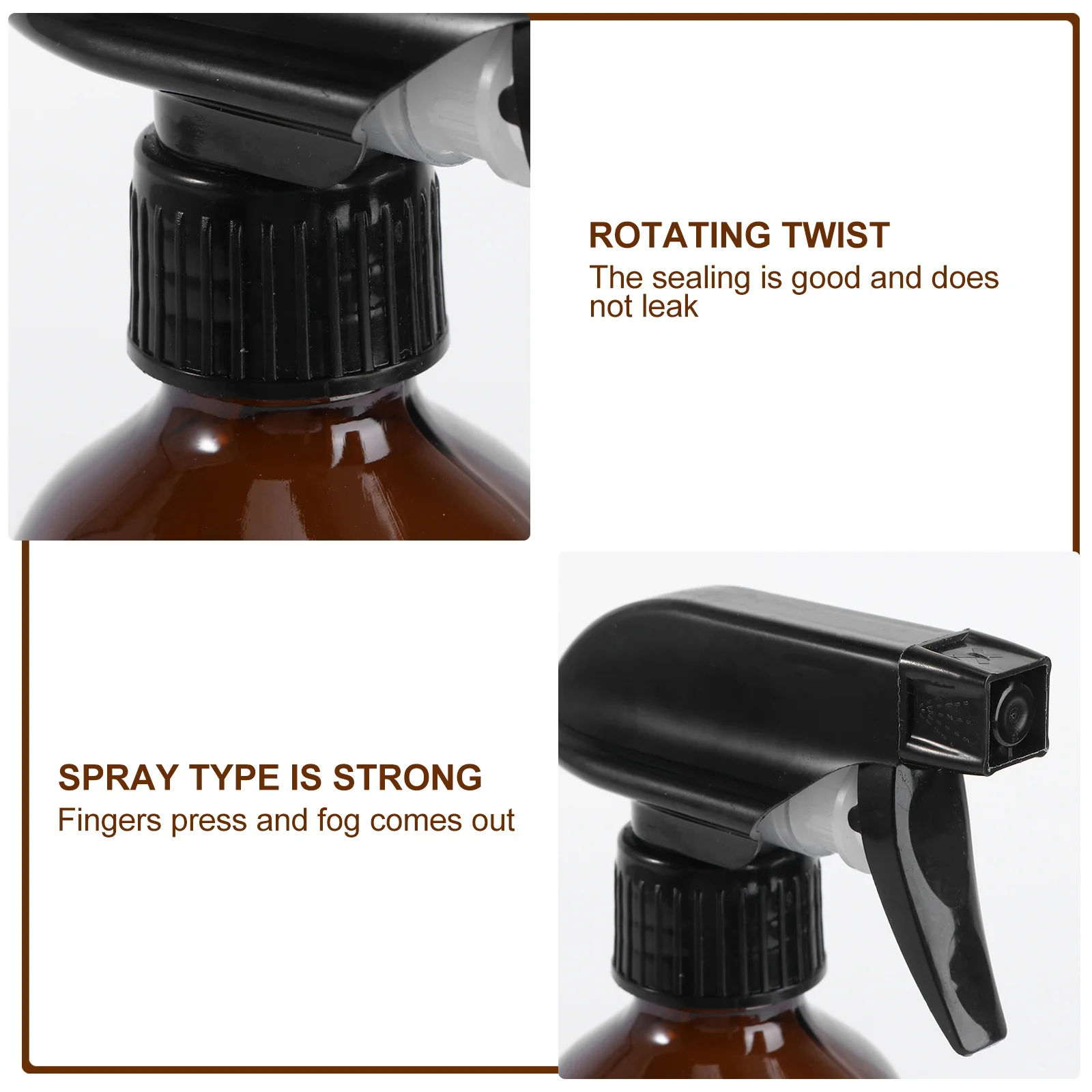 Pulverizador de vidro recarregável, 6 peças, 250ml, durável, à prova de vazamento, para cabelo, planta, aromaterapia, subembalagem, garrafas de spray