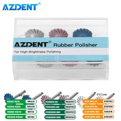 AZDENT 6pcs/Set Dental Rubber Polisher Composite Resin Polishing Diamond System RA Disc Kit 14mm Wheel Spiral Flex Burs Tools