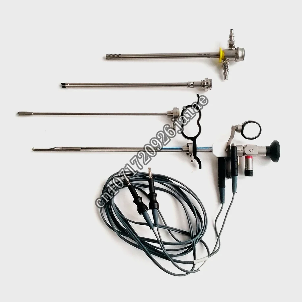 Medical Monopolar/bipolar 4mm/30 degree urology resectoscope set passive/active working element,  cutting loop