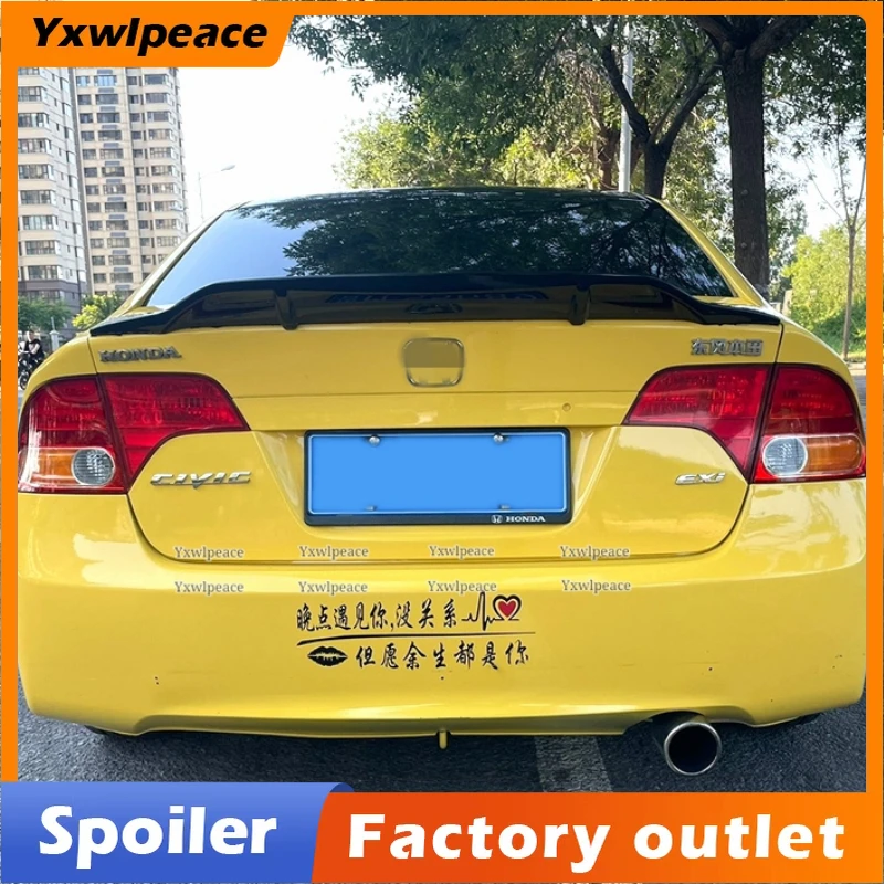 

For Honda Civic 2006 2007 2008 2009 2010 2011 ABS Plastic Primer Color Car Rear Trunk Lip Spoiler Wing Car Accessories