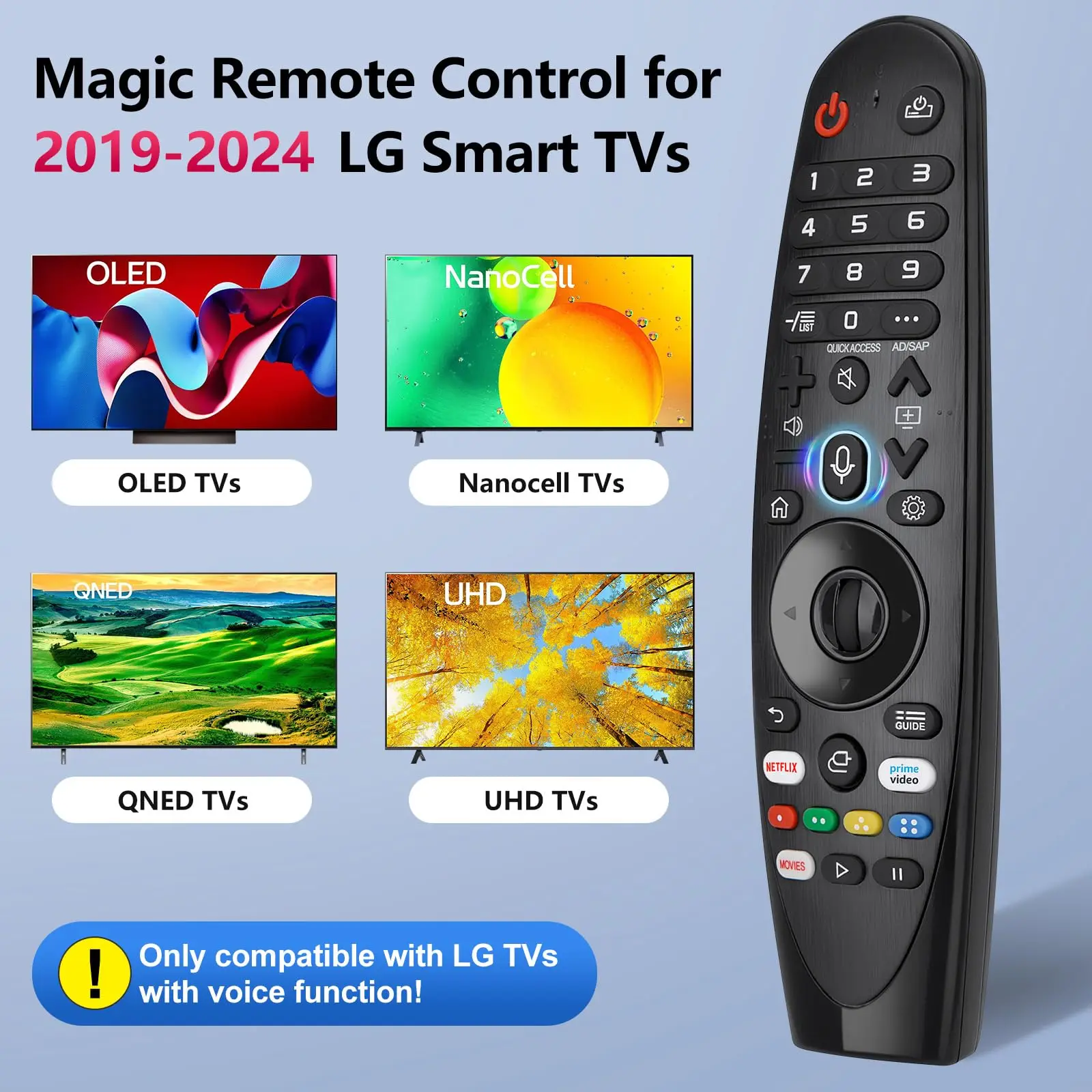 Universal Magic Voice Remote Control for L-G Smart TV Nanocell UHD OLED LED LCD HD TV AKB75855501 AN-MR20GA AN-MR19BA AN-MR18BA