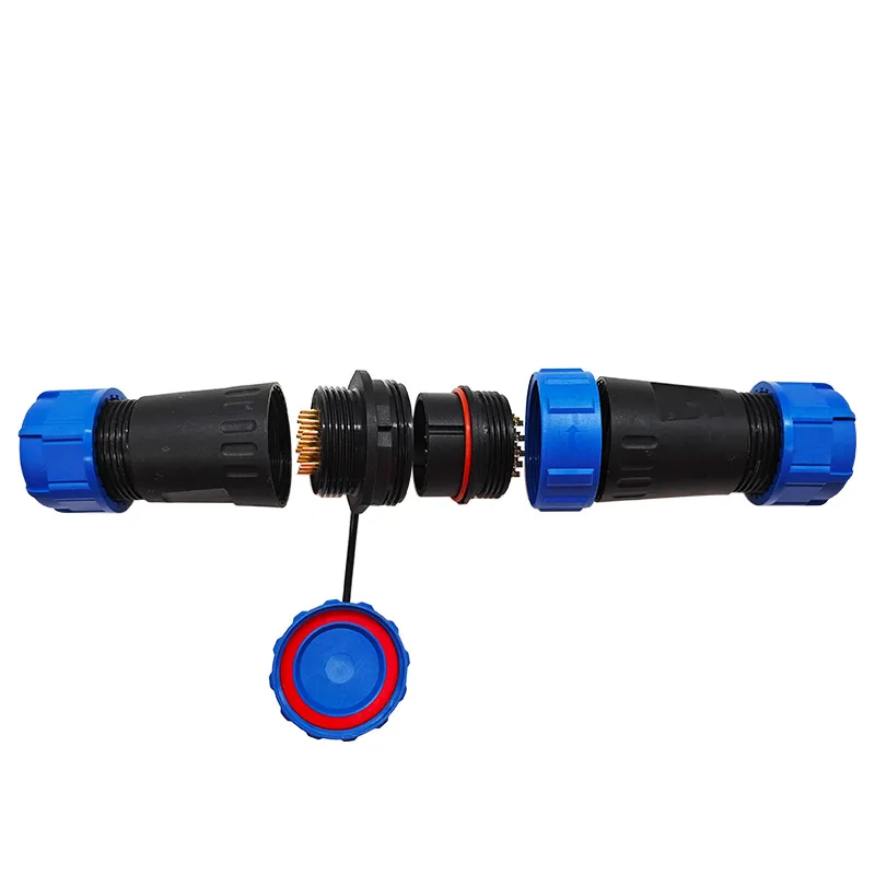 SP28 Waterproof Docking Connector Set - IP68 Various Pin Sizes 2/3/4/5/6/7/8/9/10/12/14/16/19/22/24/26Pin Tin lead welding pins