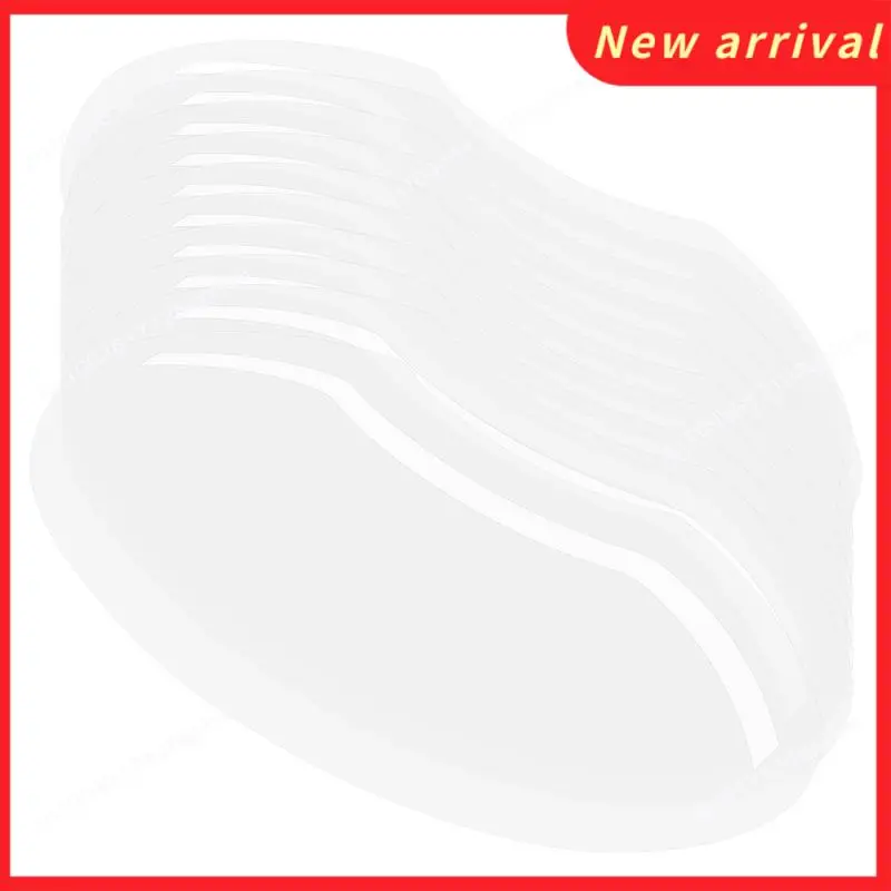 N89R 100 قطعة من البلاستيك الشفاف لرذاذ الشعر قناع درع العين واقي الوجه لصالونات التجميل وقص الشعر قناع حماية الوجه