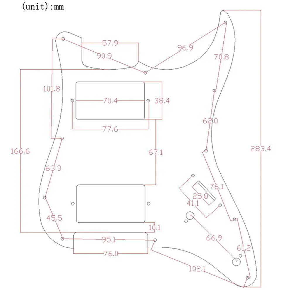 Guitar Scratch Plate Guitar Pickguard White Fit For ST SQ Style Guitar HH Guitar Pickguard High Quality Material