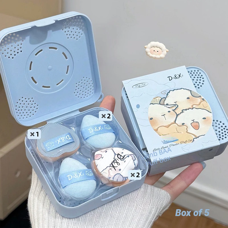 DI &XI-Juego de esponjas para pulgar esponjosas, cojín de aire suave de terciopelo, herramienta de maquillaje corrector de mezcla brillante no absorbente