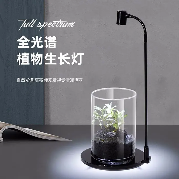 USB Grow Light for Indoor Plants LED Plant Lamp with Stand Flexible Gooseneck Height Adjustable Sun Growing Lamp