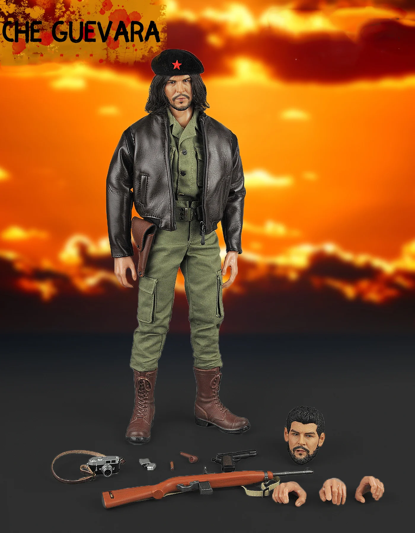 1/6 wojskowa figurka lalka Ernesto Che Guevara Martyr rewolucyjny lider 12 "super elastyczne figurki kolekcjonerskie zabawkowy model