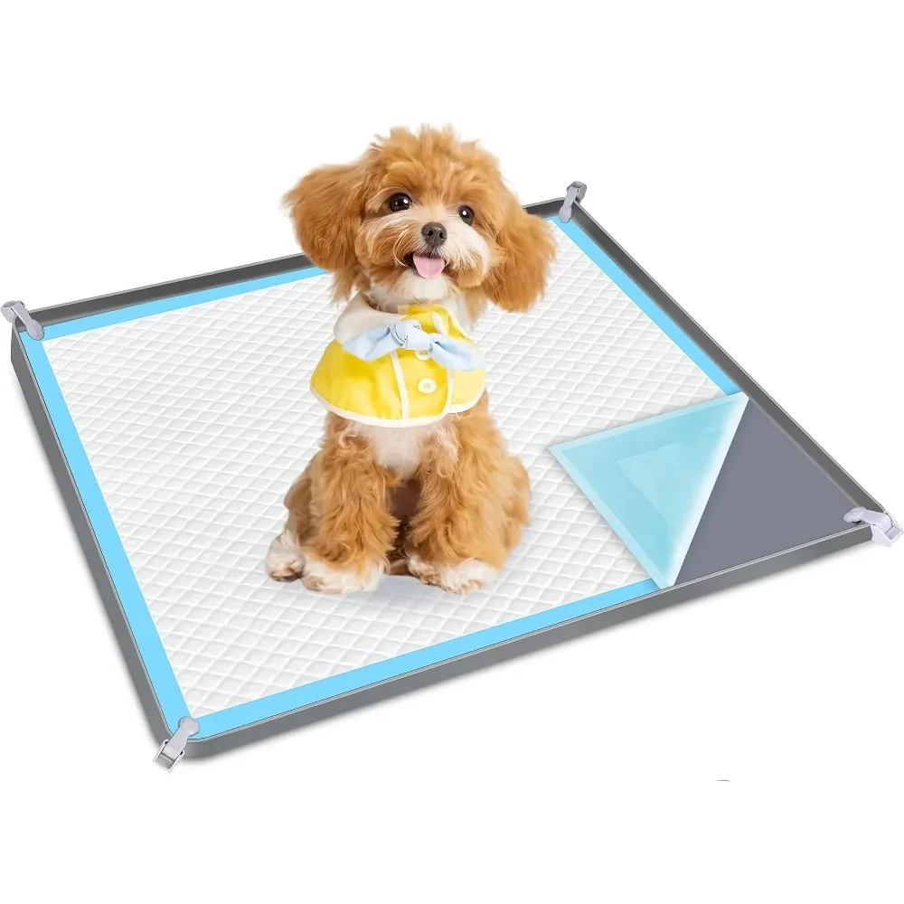 Dog Urine Pad Holder, Silicone Dog Pad Holder Tray, Suitable for 24 Inch X24 Inch Training Pads