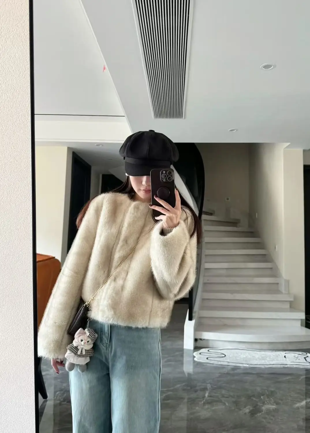 Manteaux d'automne en fausse fourrure de vison pour femmes, bouffantes lourdes, décontractés, chauds, streetwear, rembourré, polaire épaisse, confortables, manches longues