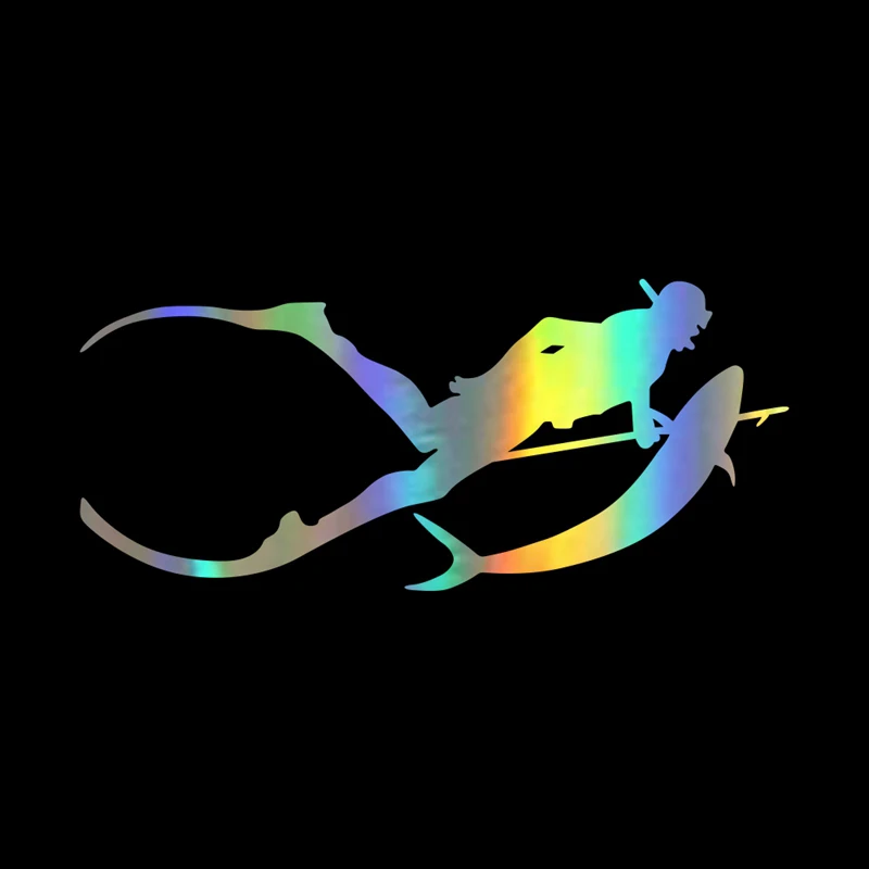 Car Sticker Free Diving SpearFishing Diving Snorkelling Sticker on Car Funny 3D Decal Motorcycle Stickers Car Styling,17cm*8cm