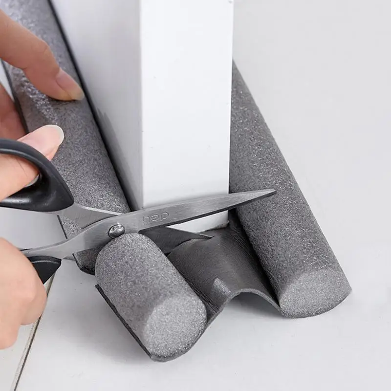 Listwa uszczelniająca dolna część drzwi Osłona przeciągu Uszczelka Podwójna izolacja z pianki silikonowej Usuwalna uszczelka zapobiegająca zimnemu