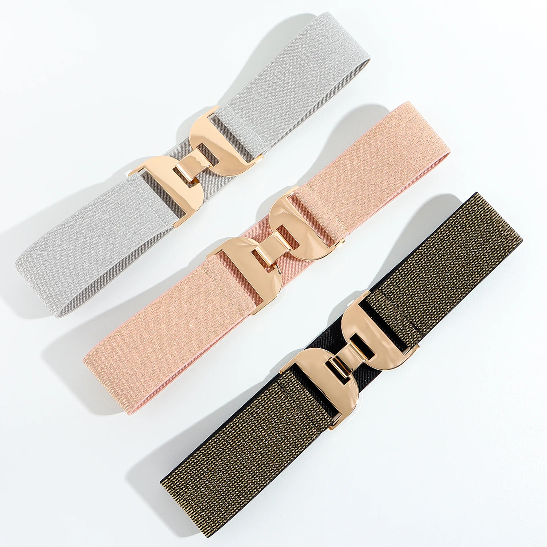 Letni Nowy PP Trawa Pas Biodrowy Damski Elastyczny Tkany Elastyczny Pasek Personalizowany Gładki Geometryczny Klamra Uniwersalny Pasek