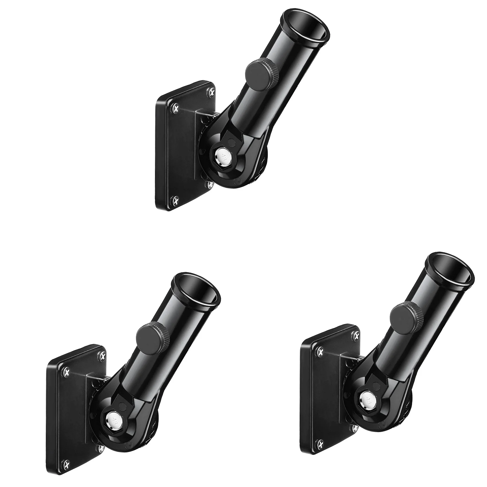 ABCA-3X Flag Pole Holder Mounting Bracket Adjustable Flagpole Rod Hitch Bracket Multi-Position Flag Pole Bracket,Black
