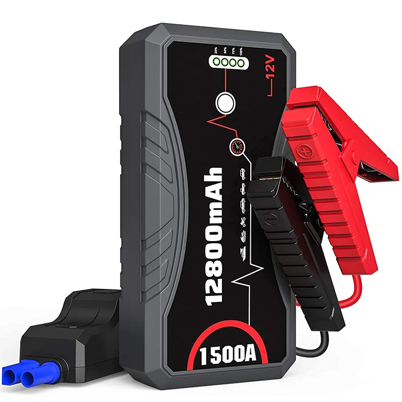 

Super Capacity Car Jump Starter 12800mAh Portable Automotive Power Bank 12V Battery Charge Booster with Multiple USB Devices