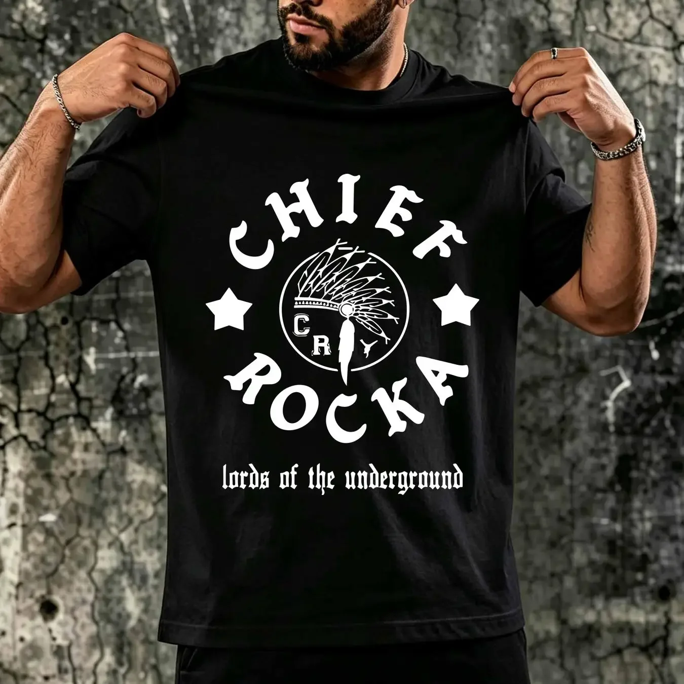 washed T Shirt Lords of the underground Chief Rocka Hip Hop Rap New York 80s XS 2XL long or short sleeves vintage Washed homme