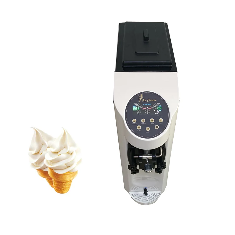 Commercial Desktop Ice Cream Machine Single flavor Soft Ice Cream Machine 1000W Large capacity easy to clean