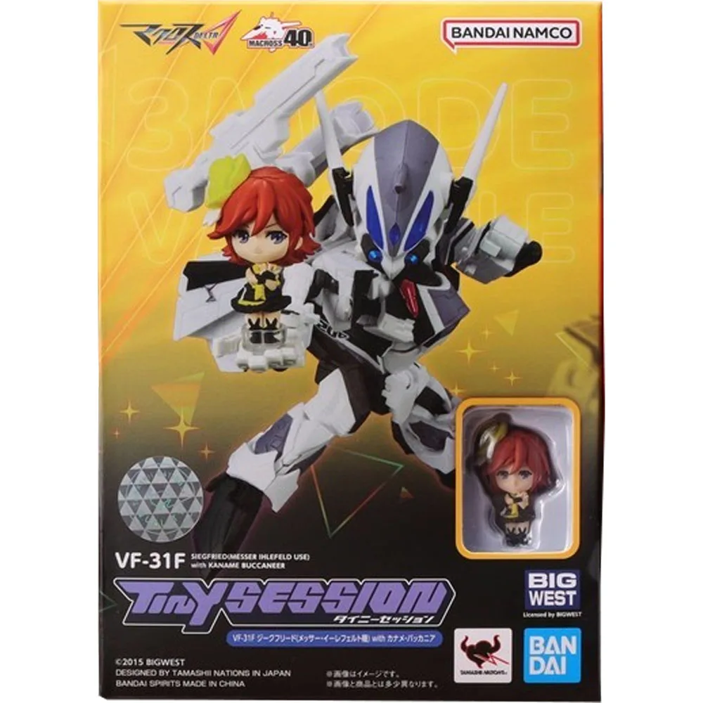 Bandai Genuine MACROSS DELTA Model Garage Kit TINY SESSION Series VF-31F Anime Action Figure Toys for Boys Collectible Toy