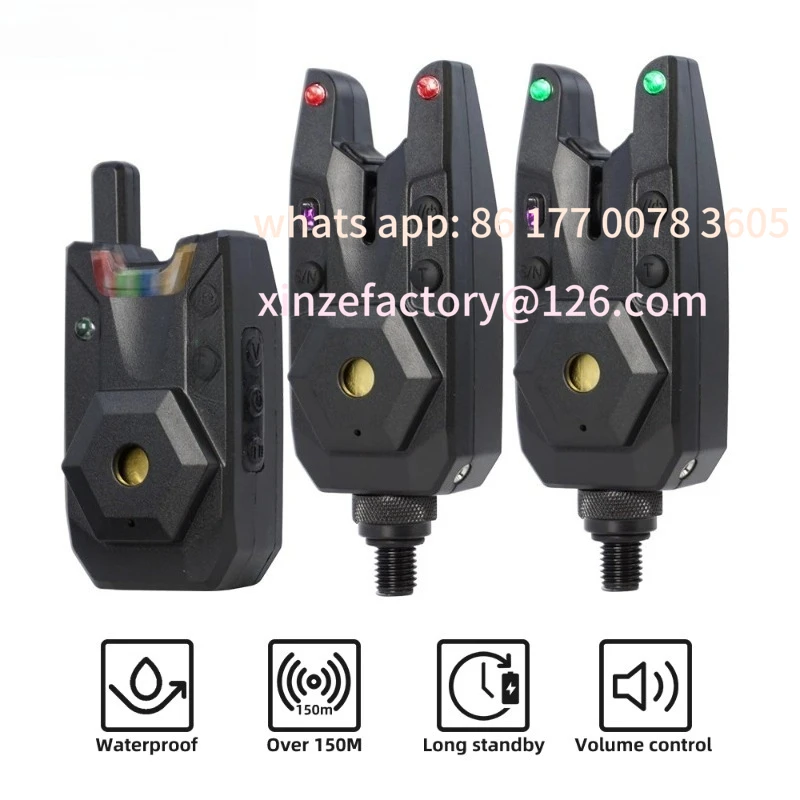 

Customizable Wireless Carp Fishing Alarm Set Waterproof Bite Alarm Indicator Carp Fishing Tackle 1+2 Set S7 Fishing Accessories