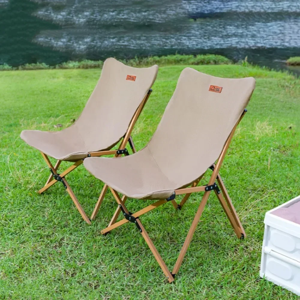 

Folding Chair Outdoor Camping Butterfly Recliner Camping Portable Canvas Armchair Beach Chair Moon Chair Outdoor Camping Tool