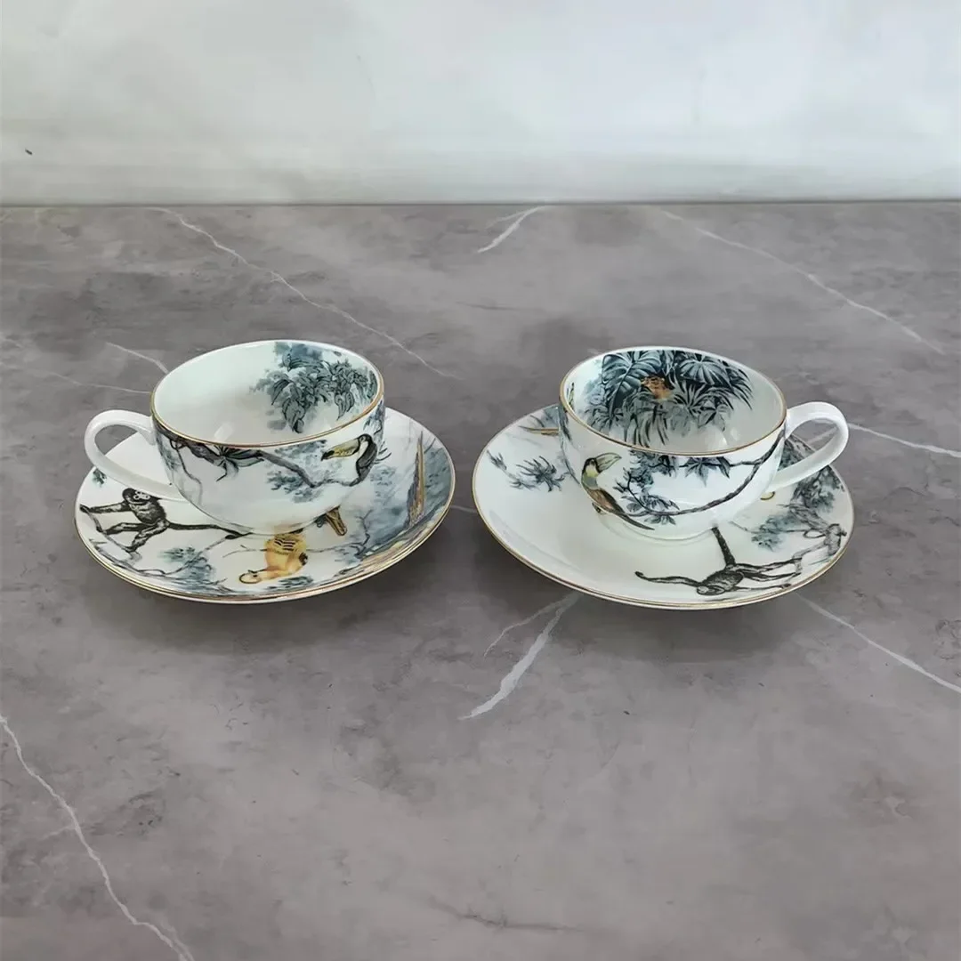 

Модные кофейные чашки в европейском стиле, легкие роскошные золотые чашки с ручной росписью, винтажные чашки для домашнего декора, чашки для послеобеденного чая, чайные чашки, подарки