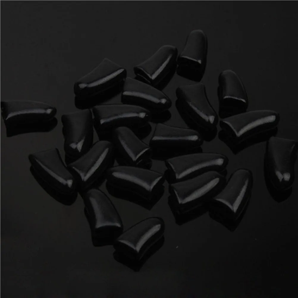 

20Pcs Cat Claw Caps Lovely Design Easy to Use Nail Caps for Cats Natural Comfortable Pet Paw Protector Xs Black