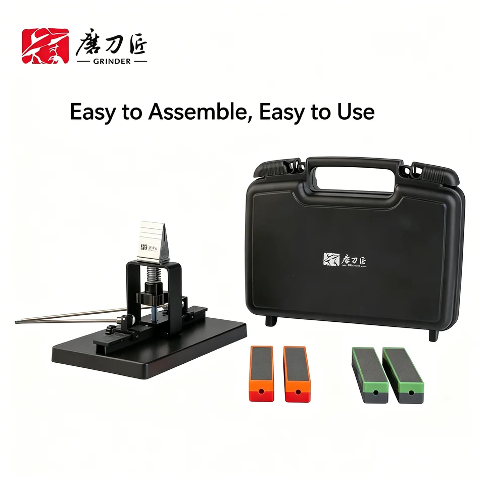 TAIDEA TG1812 Fixed Angle Diamond Knife Sharpener Set, Household Kitchen Whetstone Sharpening Tools, With Black Box