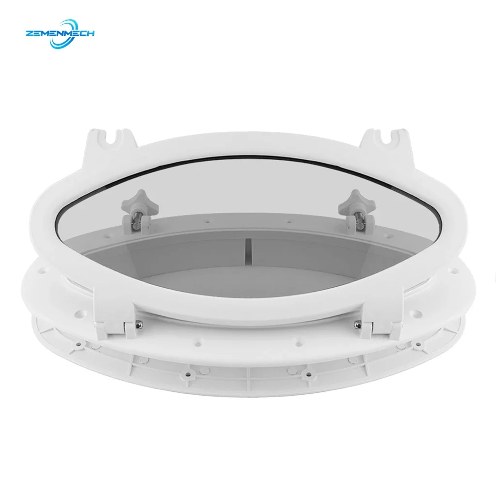 Marine Hardware Boat RV Oval Shape Porthole ABS Plastic Oval Hatches Port Lights Replacement Windows Port Hole Opening Portlight