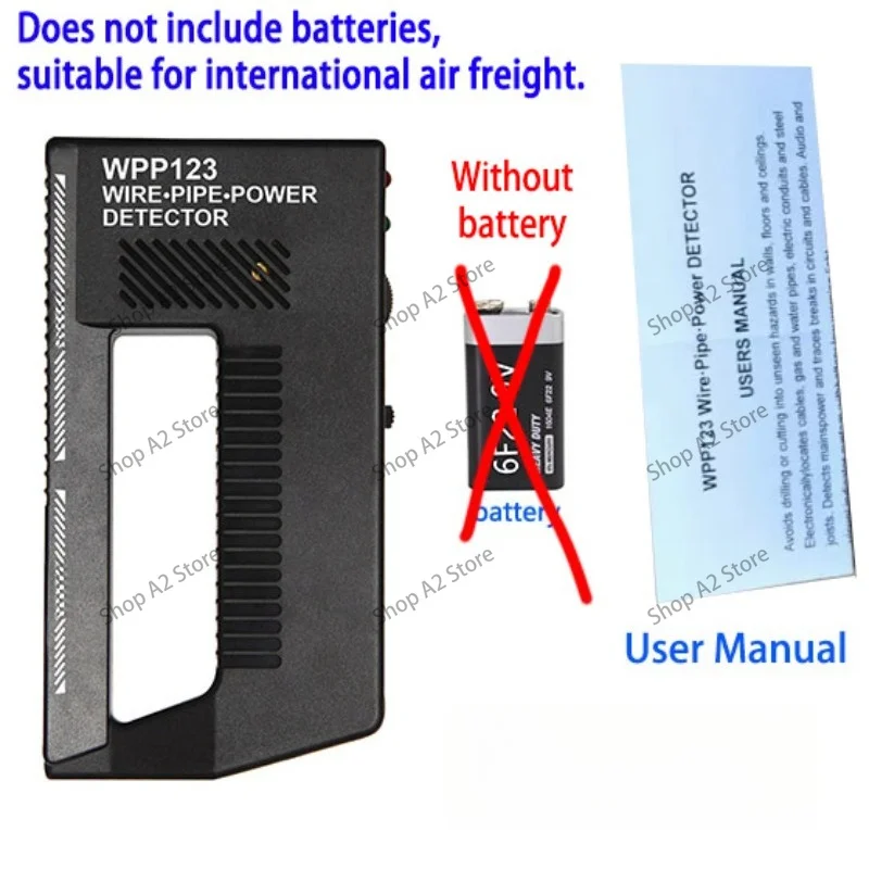 WPP123 Wire Pipe Power Detector Adjustable High Sensitivity Wall Detector Scanner Adjustable Keys Portable Metal Detector