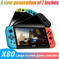 New X80 X50 7-inch Handheld Game Console Built-in 20000+ Retro Games Portable Video Game Console HD TV Output Arcade Game Player