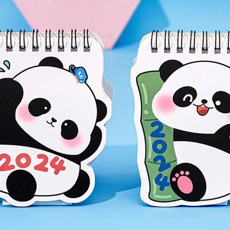 

2024 Desk Calendar Mini Pandas Planner for Home Office School