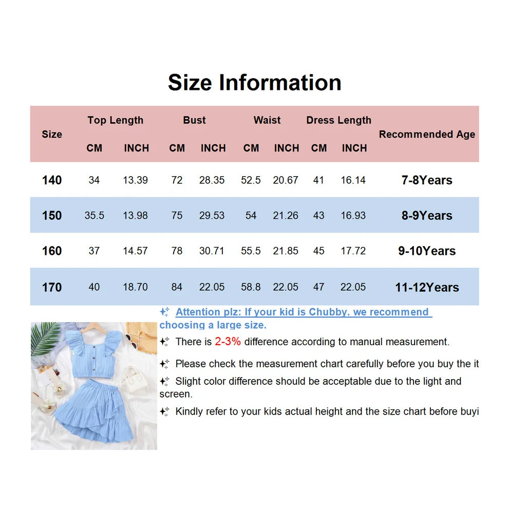 Girls Princess Summer Outfit Set 6