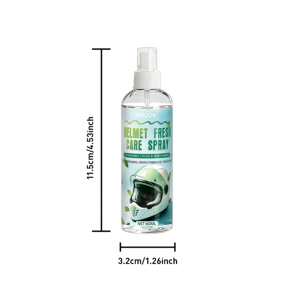 JOKJOK Helmet Fresh Deodorizing Spray Suitable for Motorcycle Helmets, Electric Scooter & Gear - Quick-Dry Odor Eliminator Spray