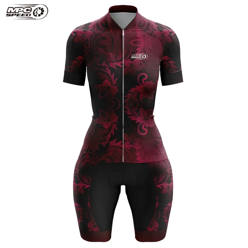 Mpc Speed Women\'s Triathlon Suit Monkey Cycling Clothing Jumpsuit ropa ciclismo Summer Short Sleeve mujers Mtb Skinsuit Set