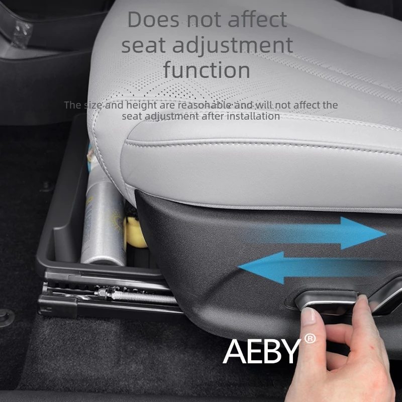 

For BYD Atto 2 2024-2025 Under Seat Storage Box,Hidden Storage with Lid,Under Seat Storage Tray,Waterproof,Interior Organizer