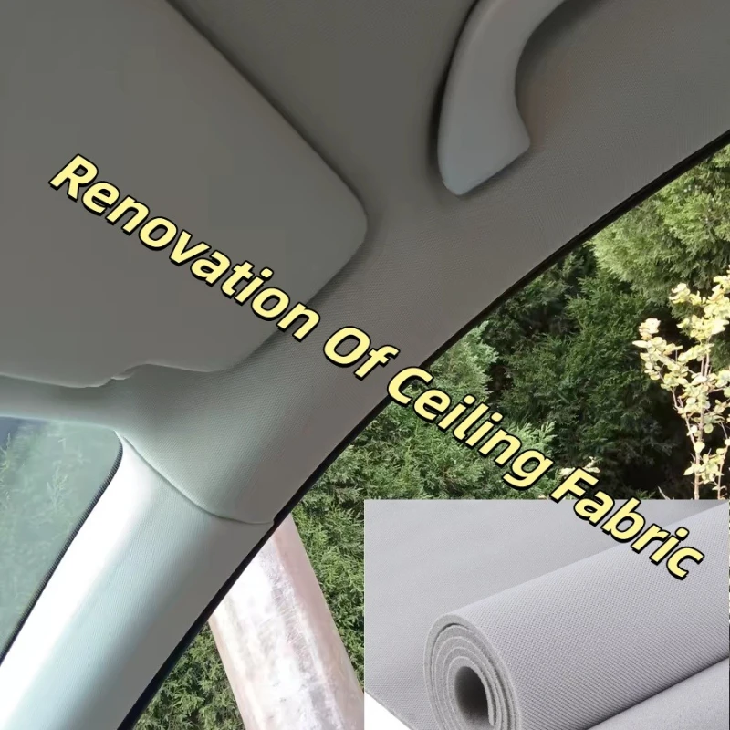 Car Headliner Fabric with Sponge Backing Roof Repair Cloth Material for Car Ceiling Diy Renovation Multiple Colors Optional